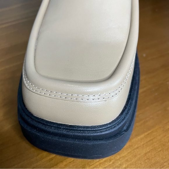 VAGABOND Carla Lark Chunky Platform 90s Y2K Loafers Tan Beige Leather 39 9 NWOB - Picture 14 of 16
